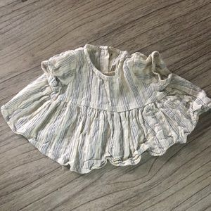 Rylee + Cru ‘Jane’ Blouse in Ivory/Stormy Blue